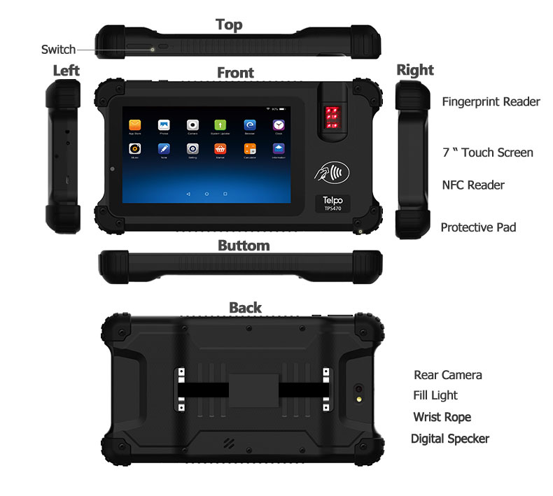 7-inch Rugged Biometric Tablet