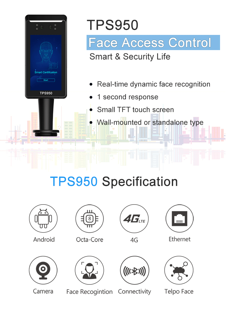 5.5-Inch Biometric Facial Recognition Machine