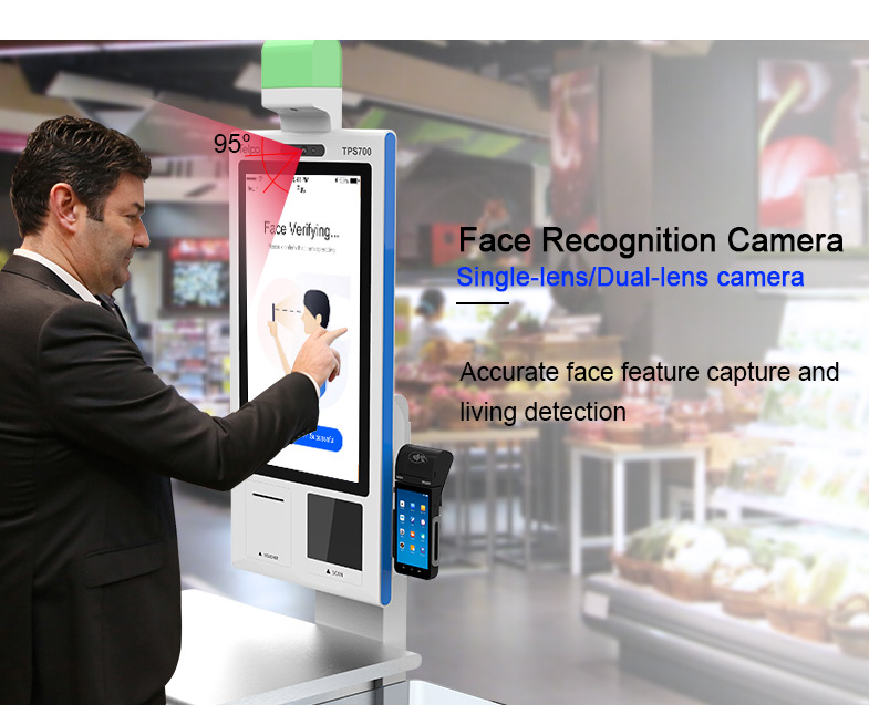 Touch Screen Android Fast Food Self Service Ordering Kiosk Machine