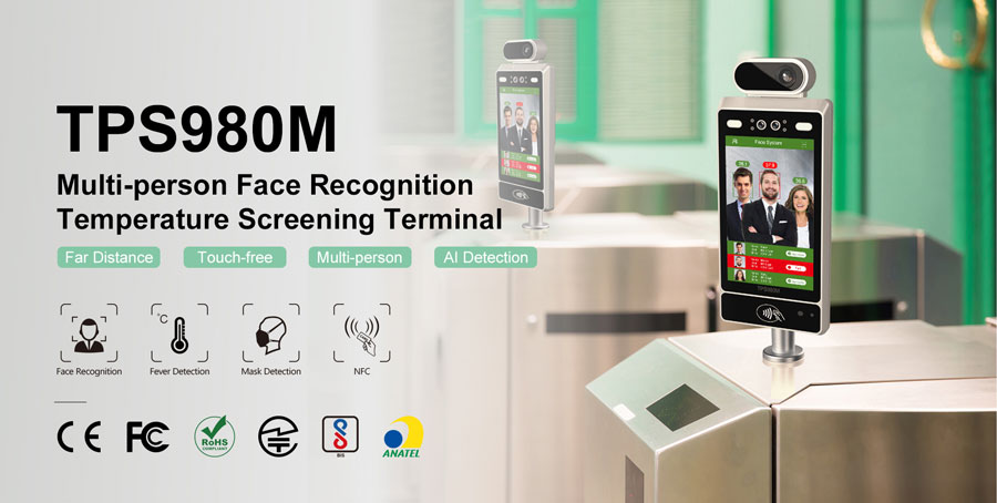 Multi-person AI Face Recognition Temperature Screening Terminal