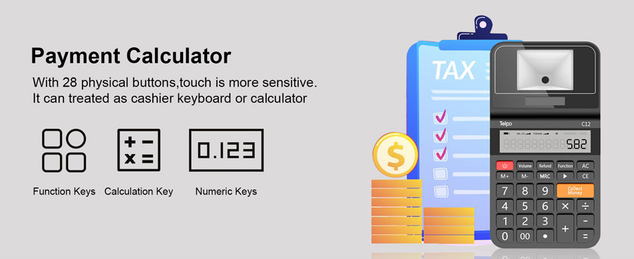 Wireless Numeric Keypad Mini Cash Register Calculator