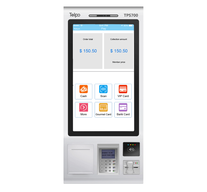 Self-Service Credit Card Payment Kiosk Terminal