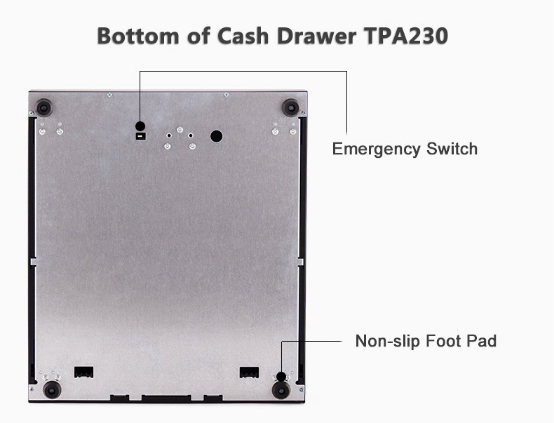 Stainless Steel POS Cash Drawer With Removable Cash Tray TPA230