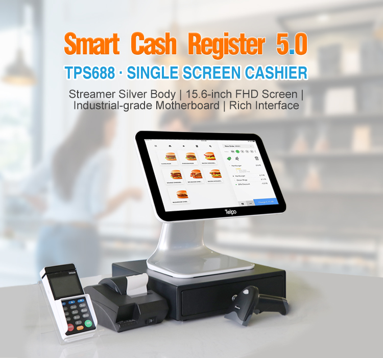 Easy to use Single Screen Cash Register Machine