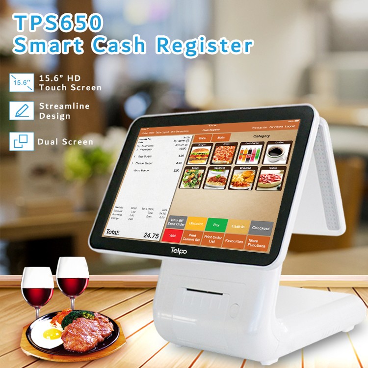 Smart All-in-one Commercial Cash Register with Thermal Graphic Printer