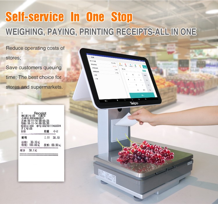 Table Top Touchscreen Smart Electronic POS Scale Machine
