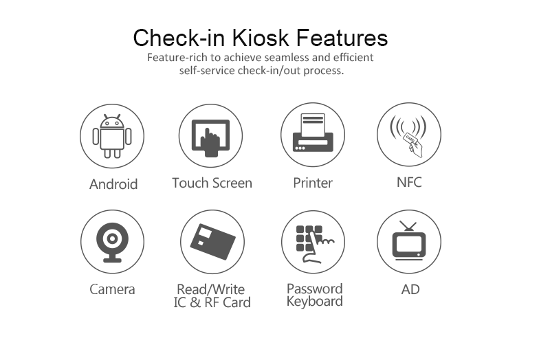 Self-service Check-in Kiosk Machine