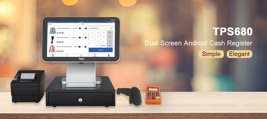 Android Cash Register Billing Machine TPS680