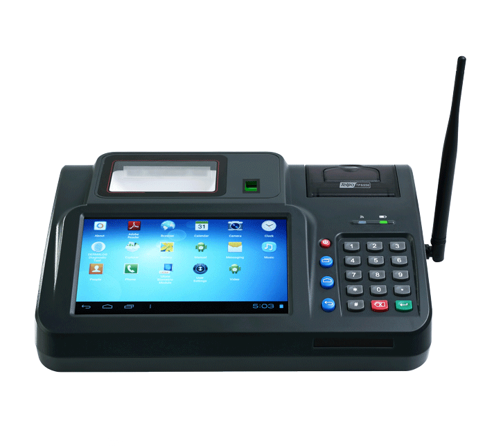 Desktop Barcode Scanner POS Machine with keypad antenna