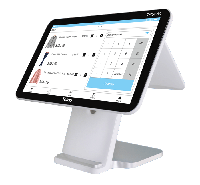 Dual Screen Android Cash Register Billing machine